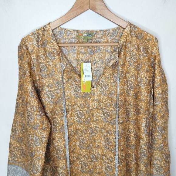 Rock Flower Paper Juliet Mustard Floral Tassel Tunic - Picture 2 of 9